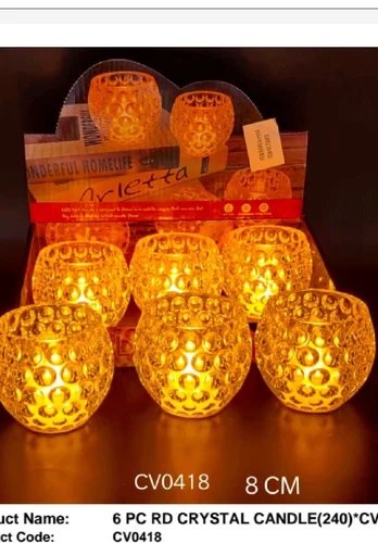 8cm CV0418 Crystal LED Light Candle